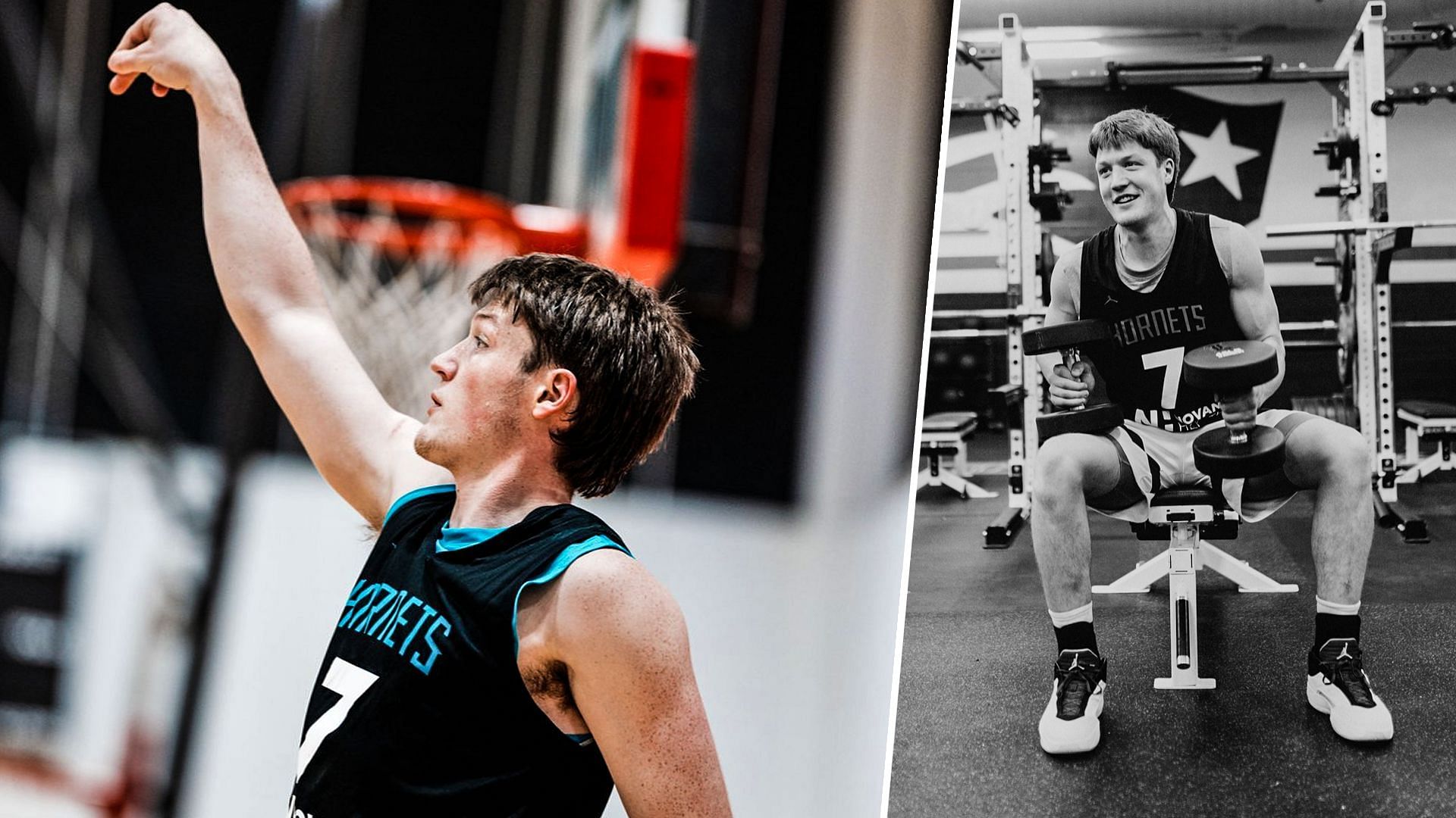 Hornets&rsquo; Kon Knueppel gets candid on admiring Ray Allen, locking horns with Cooper Flagg and more (EXCLUSIVE) (Image Source: Hornets X)