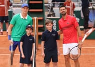 Jannik Sinner and Novak Djokovic at the French Open 2025. (Photo: Getty)