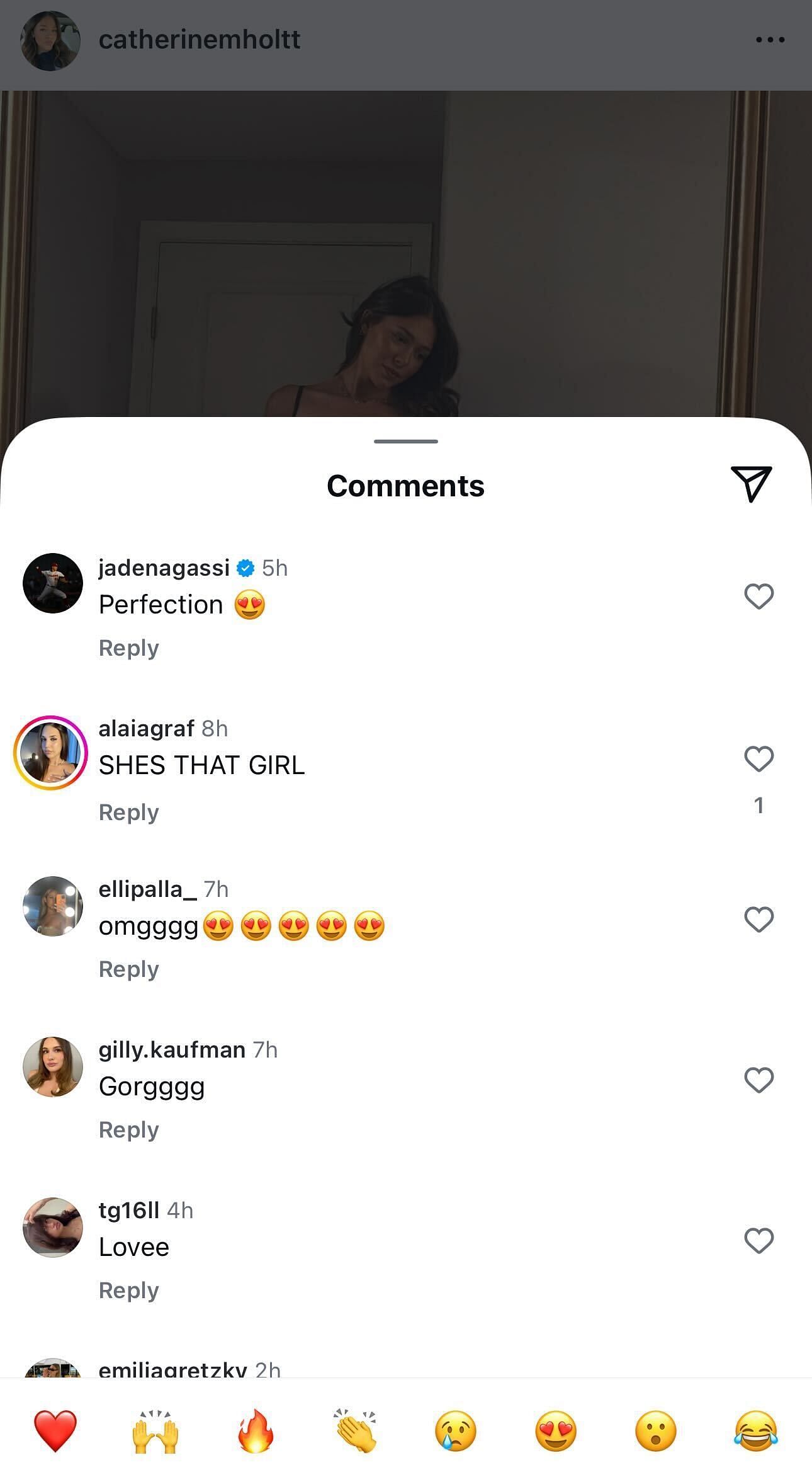 Screengrab from Catherine Holt's Instagram @catherinemholt