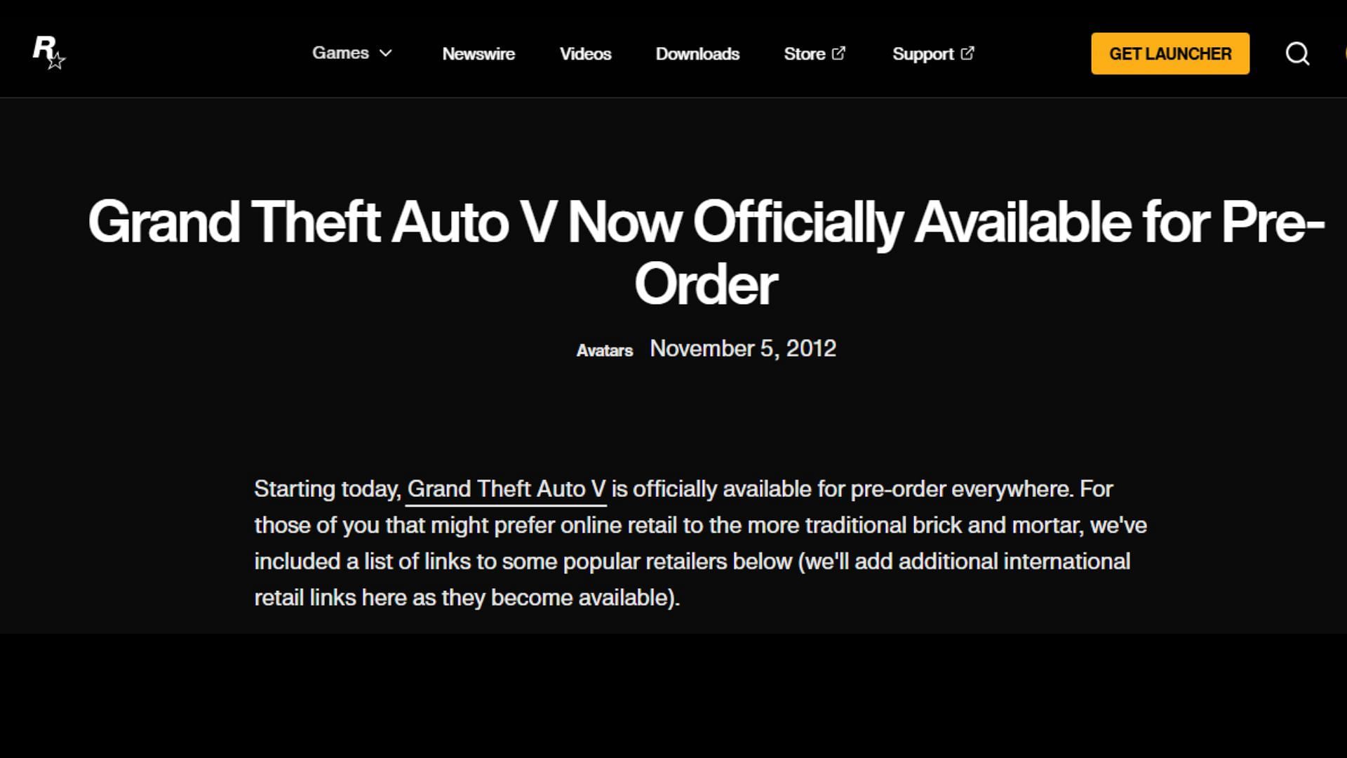 Rockstar announces GTA 5 pre-orders (Image via Rockstar Games)