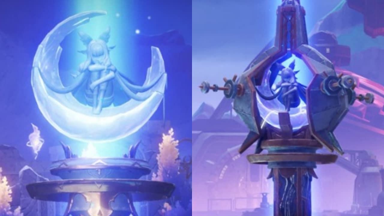 Columbina&#039;s figure as a Statue of the Seven in Nod-Krai (Image via HoYoverse)