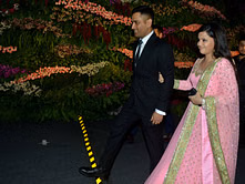 "Kala teeka plzzz" - Sakshi Dhoni comes up with a cute reaction to MS Dhoni's new stylish look post IPL 2025 [In Pictures]