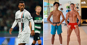 Nani makes feelings clear when asked if he thinks Cristiano Ronaldo will play long enough to share pitch with Cristiano Jr.