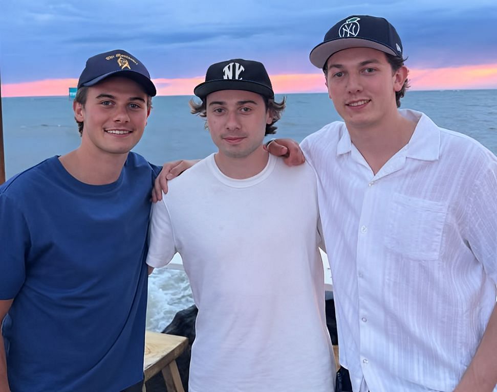 Quinn Hughes spends offseason with brothers (via Instagram/@ lhughes_06)
