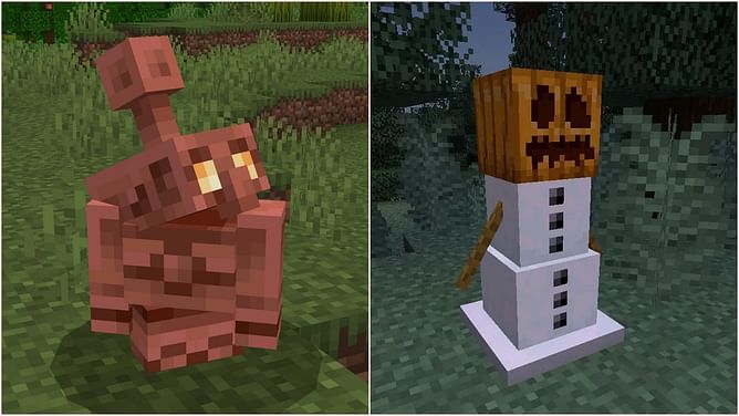 Copper golem vs snow golem in Minecraft: How different are the two mobs?
