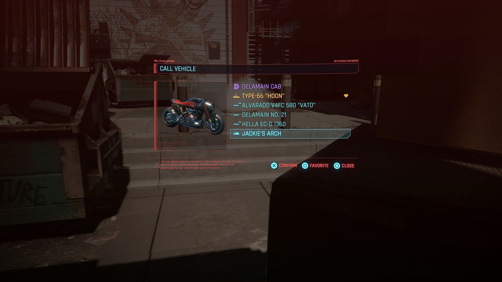 Jackie Welles&#039; bike (Image via Sportskeeda Gaming || CDPR)