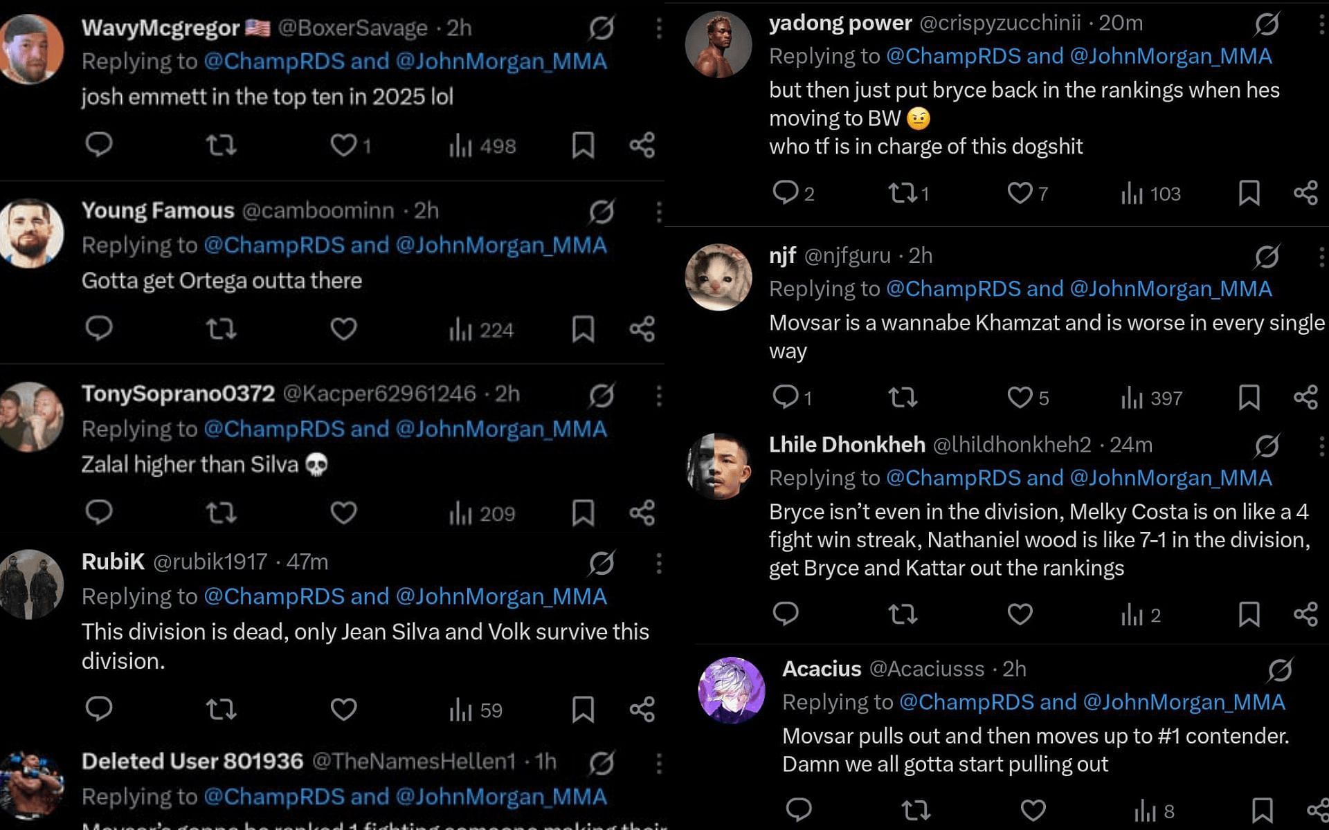 Fans&#039; reaction. [Screenshots courtesy: @ChampRDS on X]
