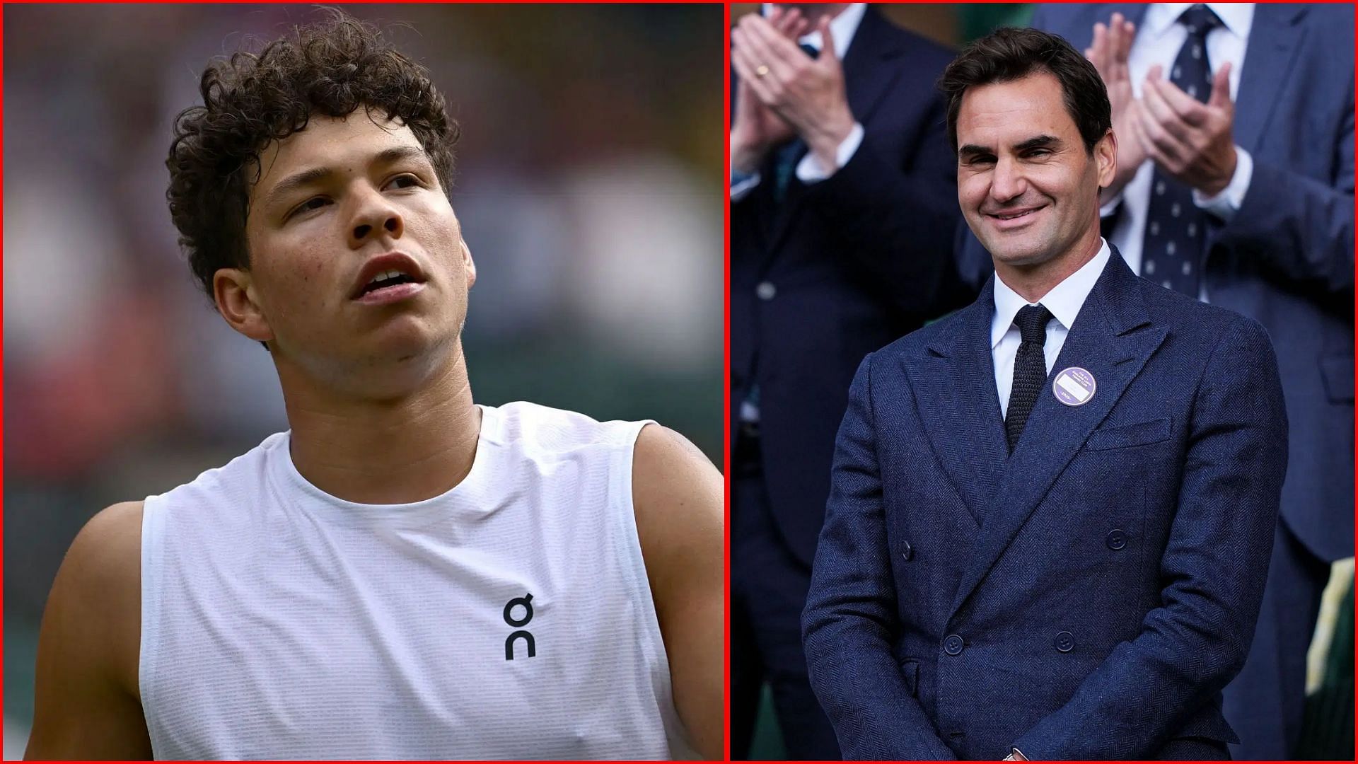 Ben Shelton (L) Roger Federer (R) | Getty