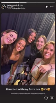 Jada Gyamfi shares 4-word reaction as Iowa star reunites with Caitlin Clark, Gabbie Marshall, and more (Image via Instagram @jadagyamfi)
