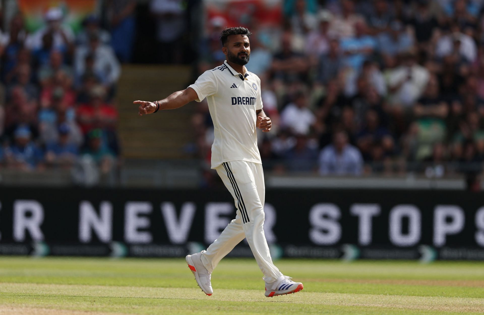 Akash Deep was preferred over Arshdeep Singh as the third seamer in India&#039;s playing XI. [P/C: Getty]