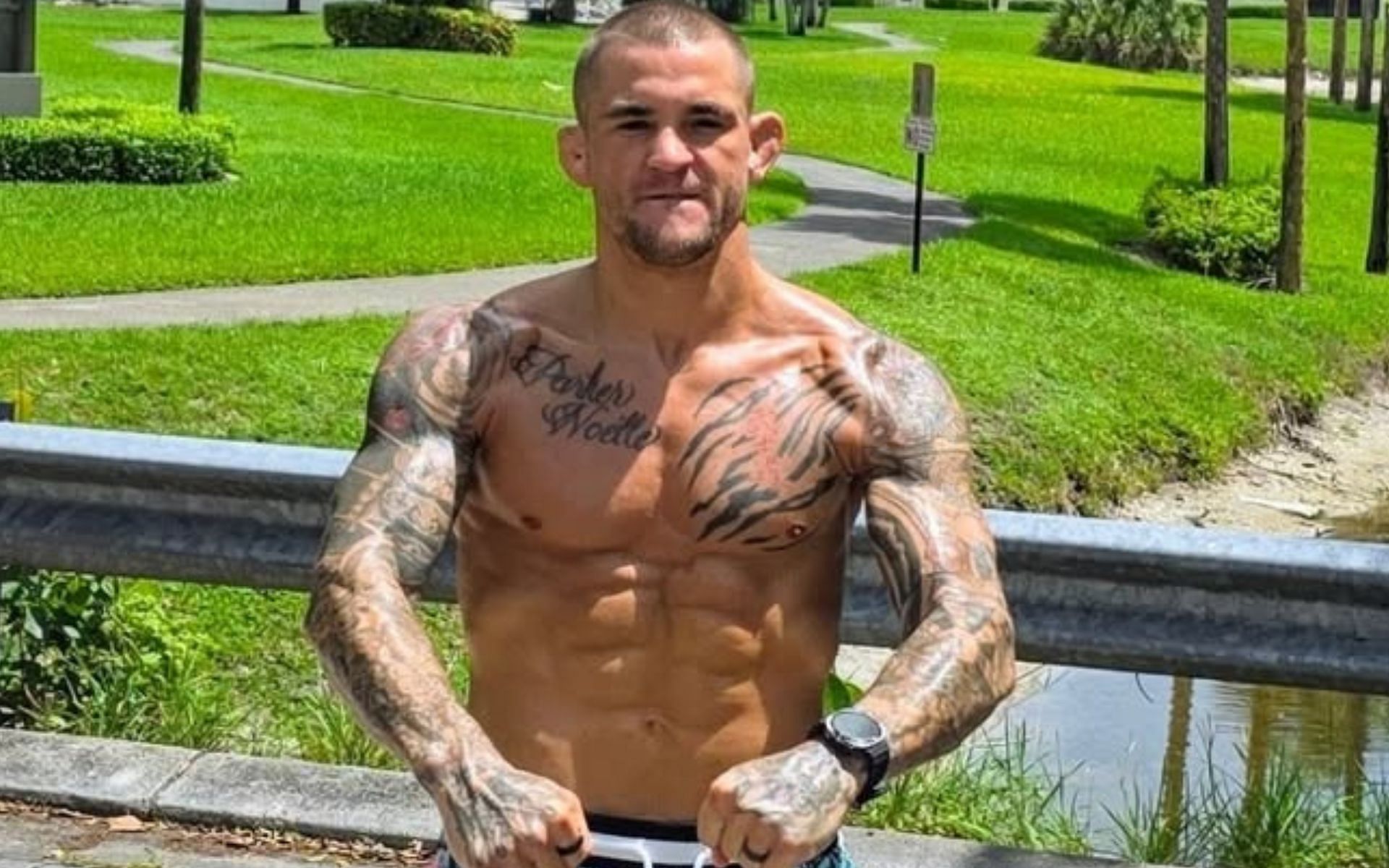 Dustin Poirier [pictured] fought for the undisputed UFC lightweight championship thrice.[Image courtesy: @dustinpoirier on Instagram] 