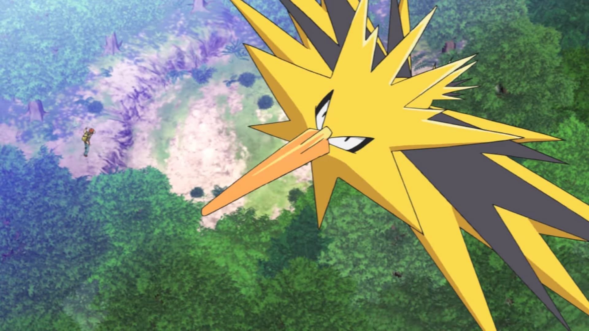 Zapdos as seen in the anime (Image via The Pokemon Company)