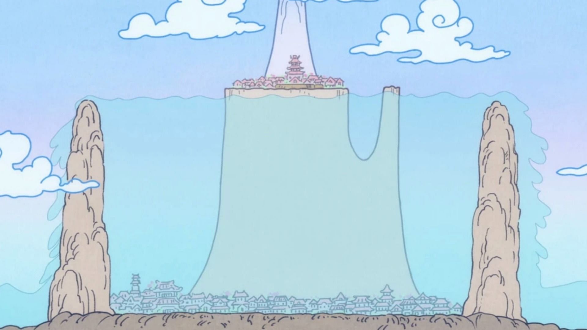 The wall around the Wano Country (Image via Toei Animation)