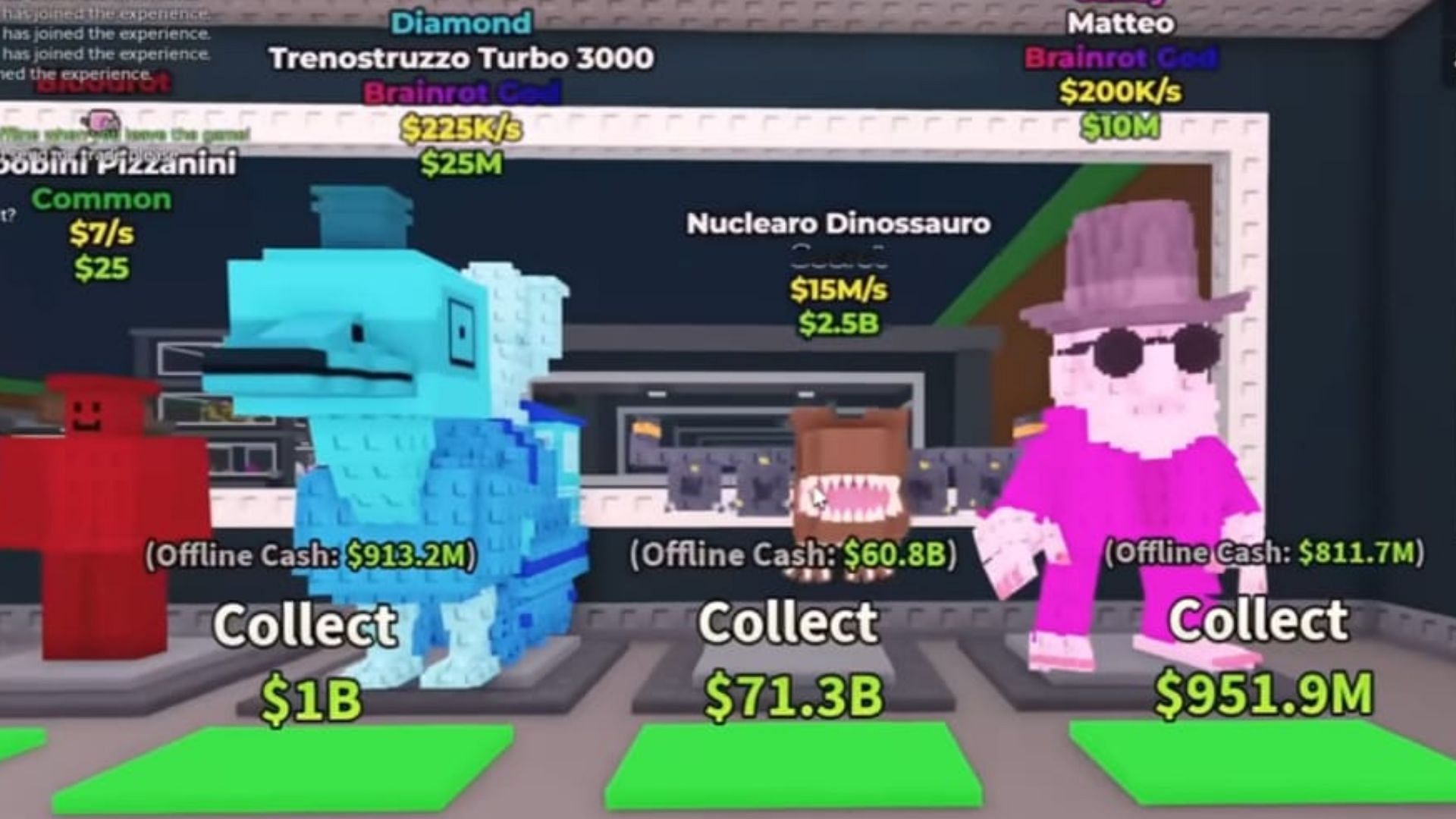 The new Secret character is Nuclearo Dinossauro (Image via Roblox)