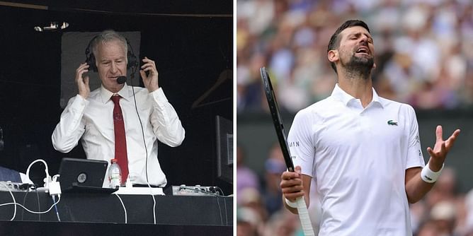 "John McEnroe is one of the worst commentators": Fans call out American after 'awful' pronunciation of Novak Djokovic & other Wimbledon player names
