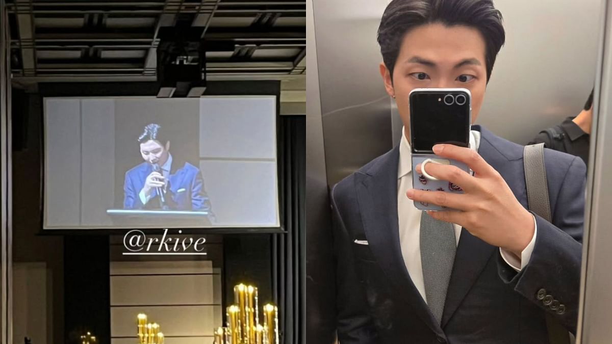 "Wait he's in Seoul" — Fans react as BTS' Namjoon delivers speech and hosts South Korean stylist Kim Venchy's wedding