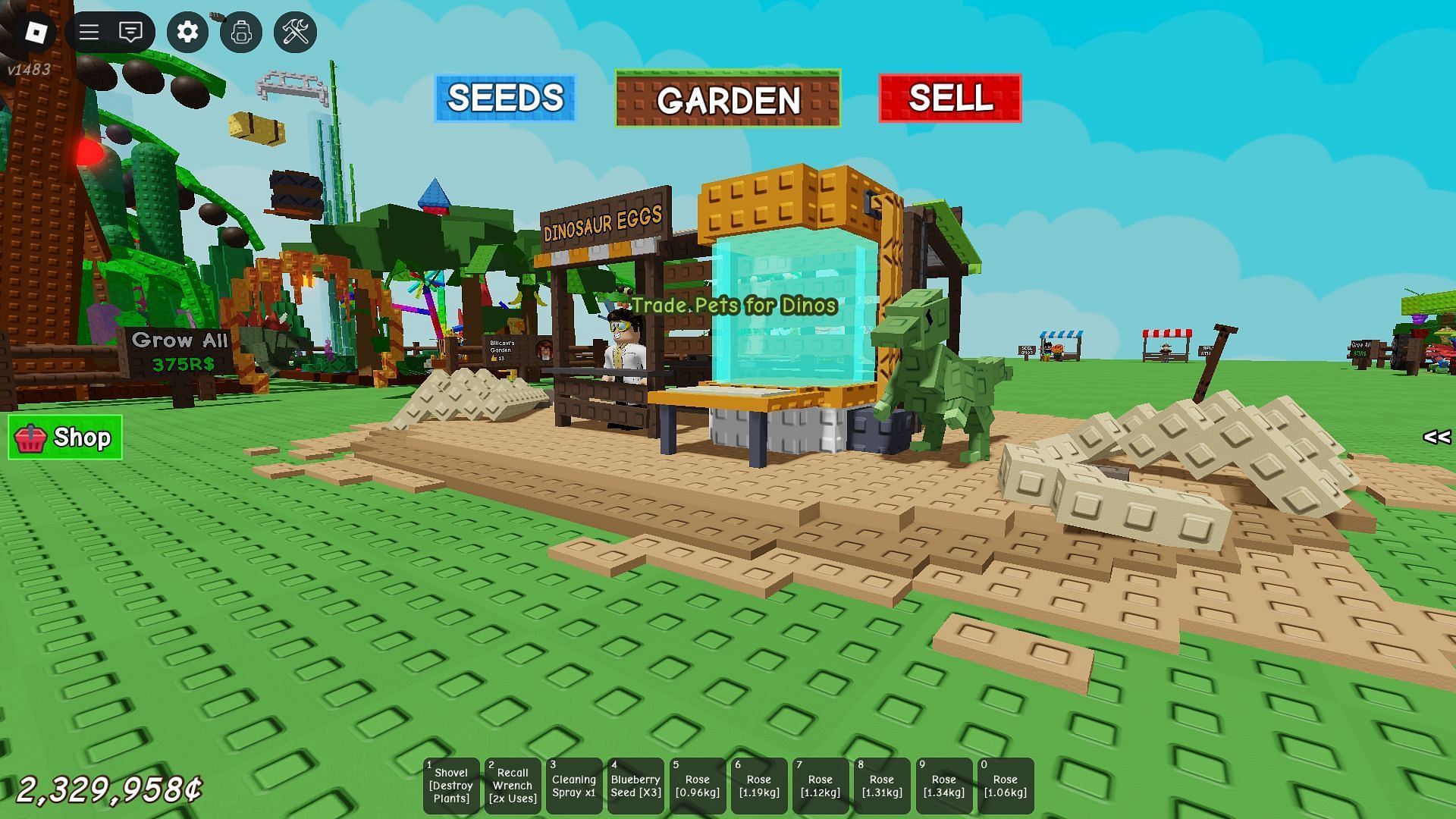 The Dinosaur Eggs station (Image via Roblox)