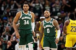 Giannis Antetokounmpo drops candid reaction on ex-teammate Damian Lillard's latest Greek Warrior Achilles tattoo