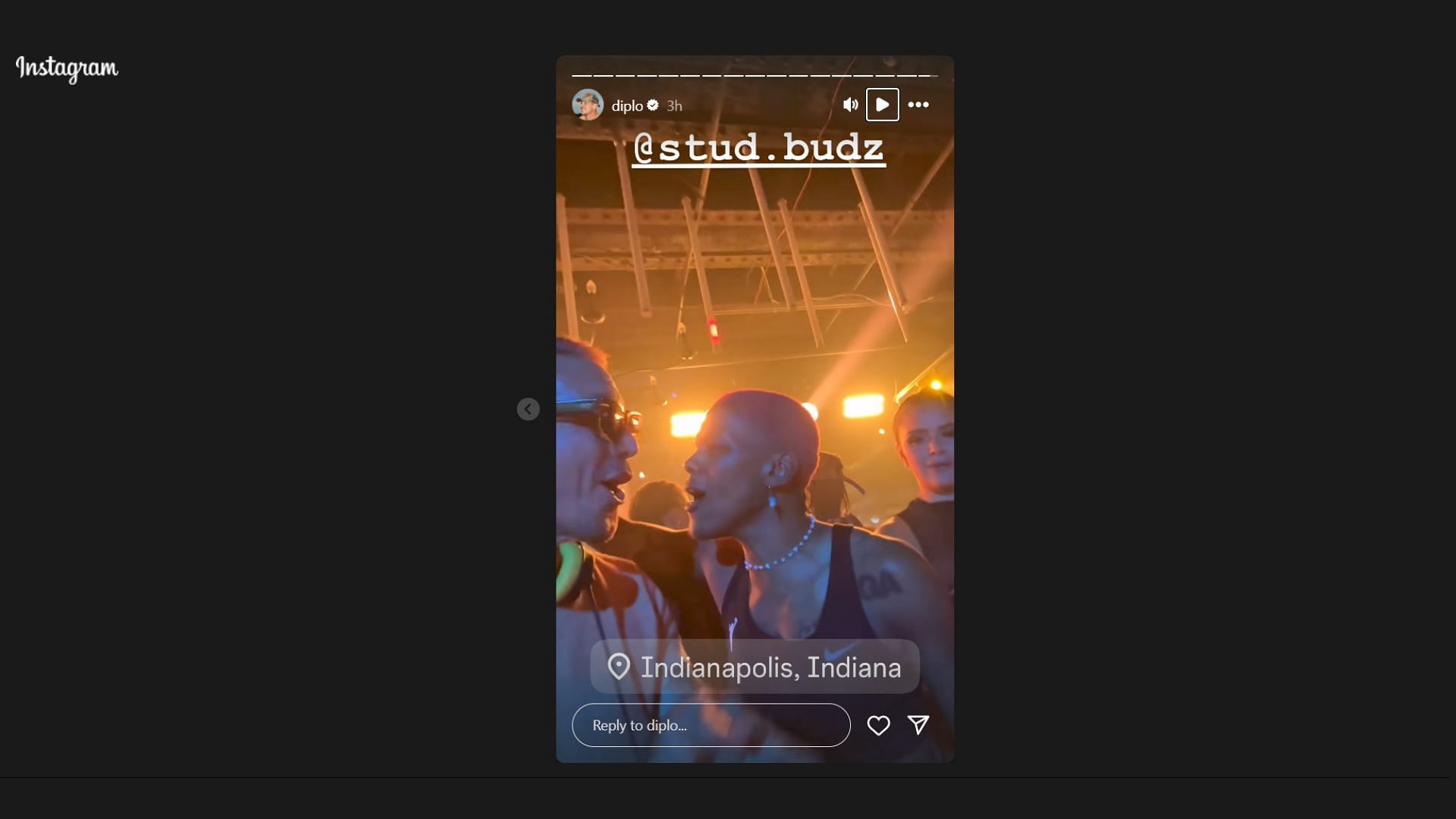 The story Diplo uploaded to his Instagram stories on July 20, 2025 (Image via Instagram/@diplo)