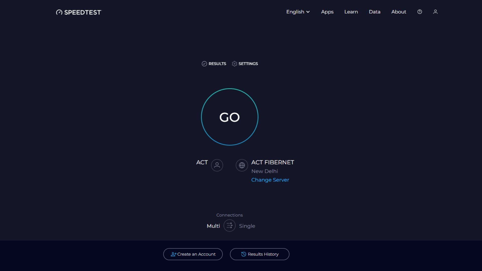 Check your internet speed and stability (Image via Ookla)