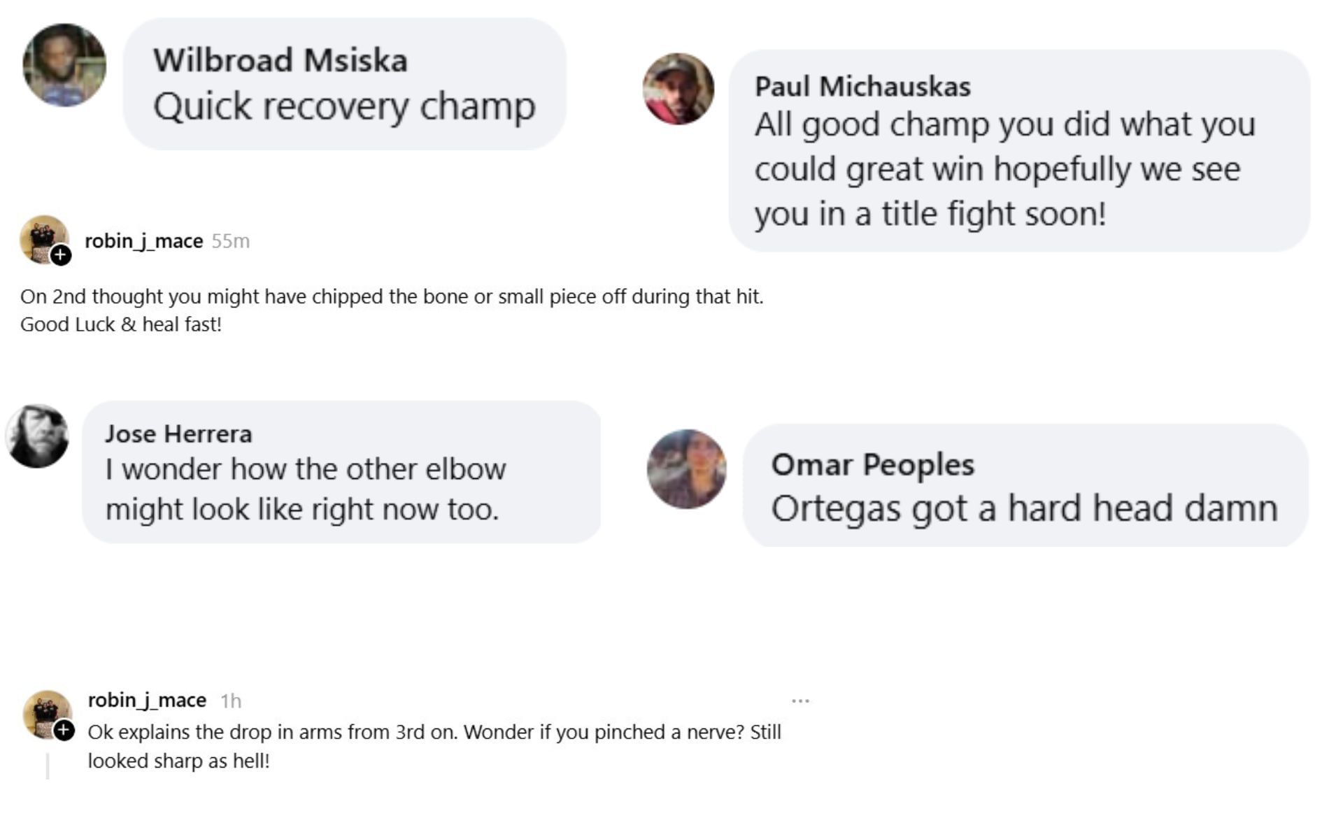 Fan reactions [Screenshots courtesy: @funkmastermma on Threads and @Aljamain &quot;Funk Master&quot; Sterling on Facebook]