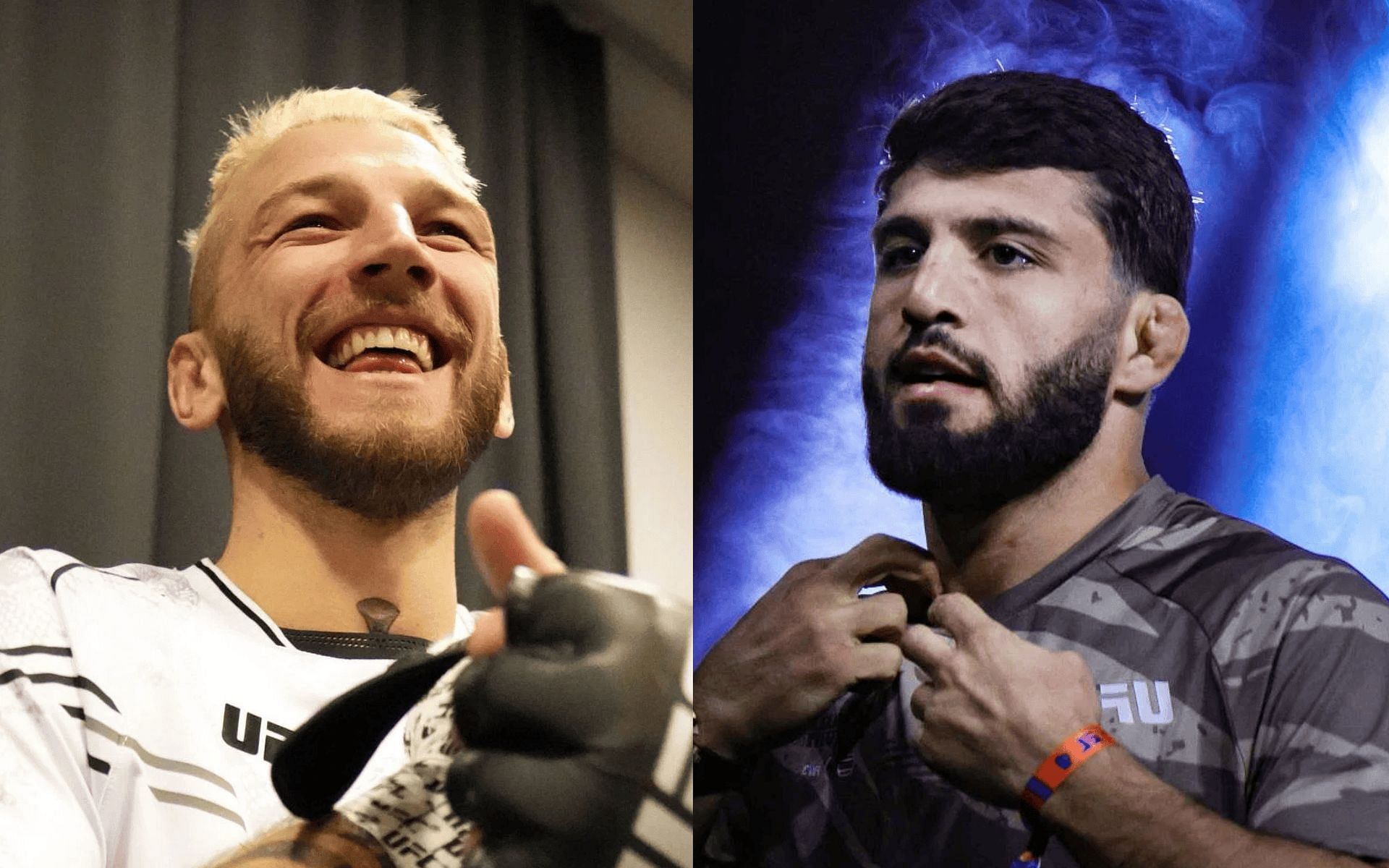 Dan Hooker (left) pokes fun at Arman Tsarukyan (right). [Images courtesy: Getty]