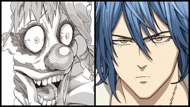 One Punch Man chapter 213: Handsome Kamen Amai Mask faces off against Pesky Clown