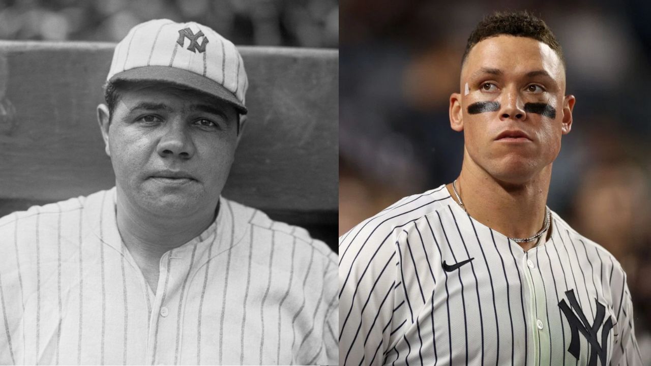 Babe Ruth (L), Aaron Judge (R) (Images from - Getty)