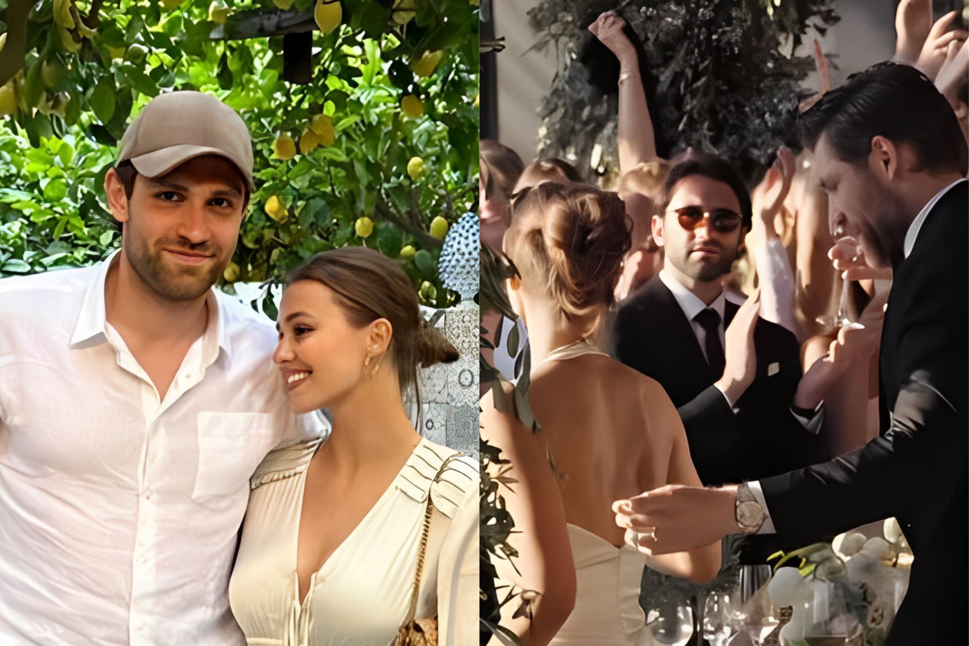 Leon Draisaitl spotted in a wedding video with Canadian actress Celeste Desjardins (Image Credit: IG @drat_29, @celestedesjardins)