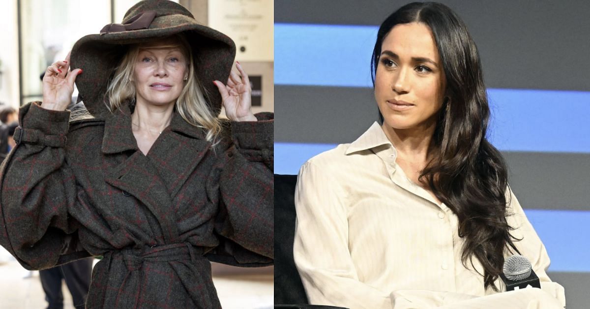 Pamela Anderson - left, Meghan Markle - right (Images via Getty)