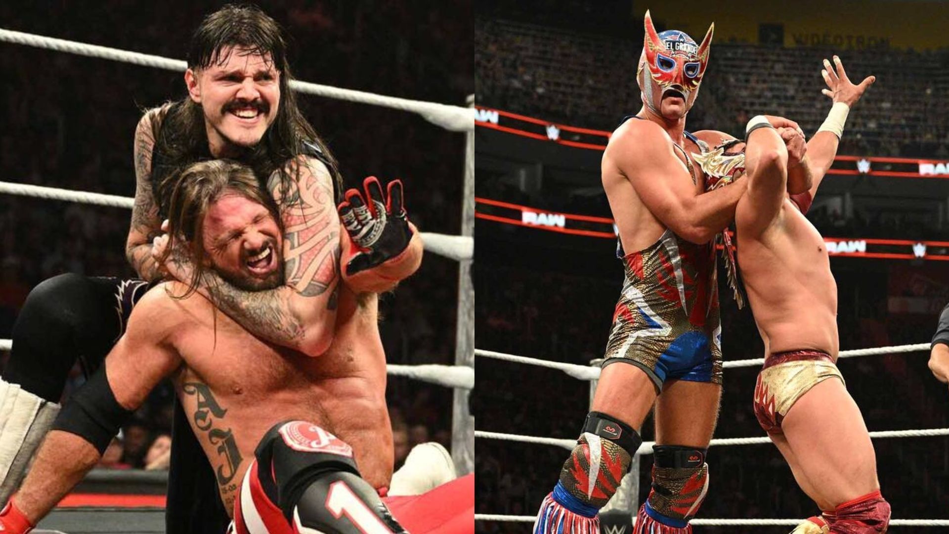 Mysterio and El Grande Americano were in action on RAW in a tag team match. [Image credits: WWE.com]
