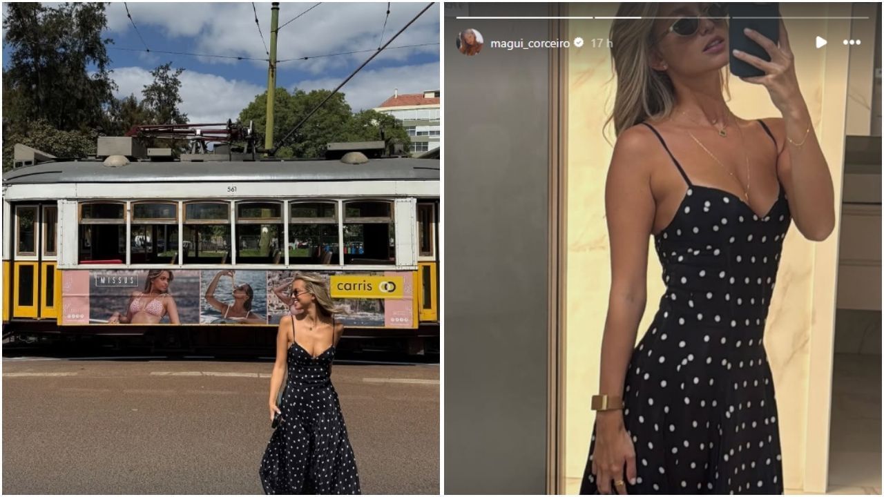 Margarida Corceiro shares her chic black dress with followers on social media (@magui_corceiro on Instagram)