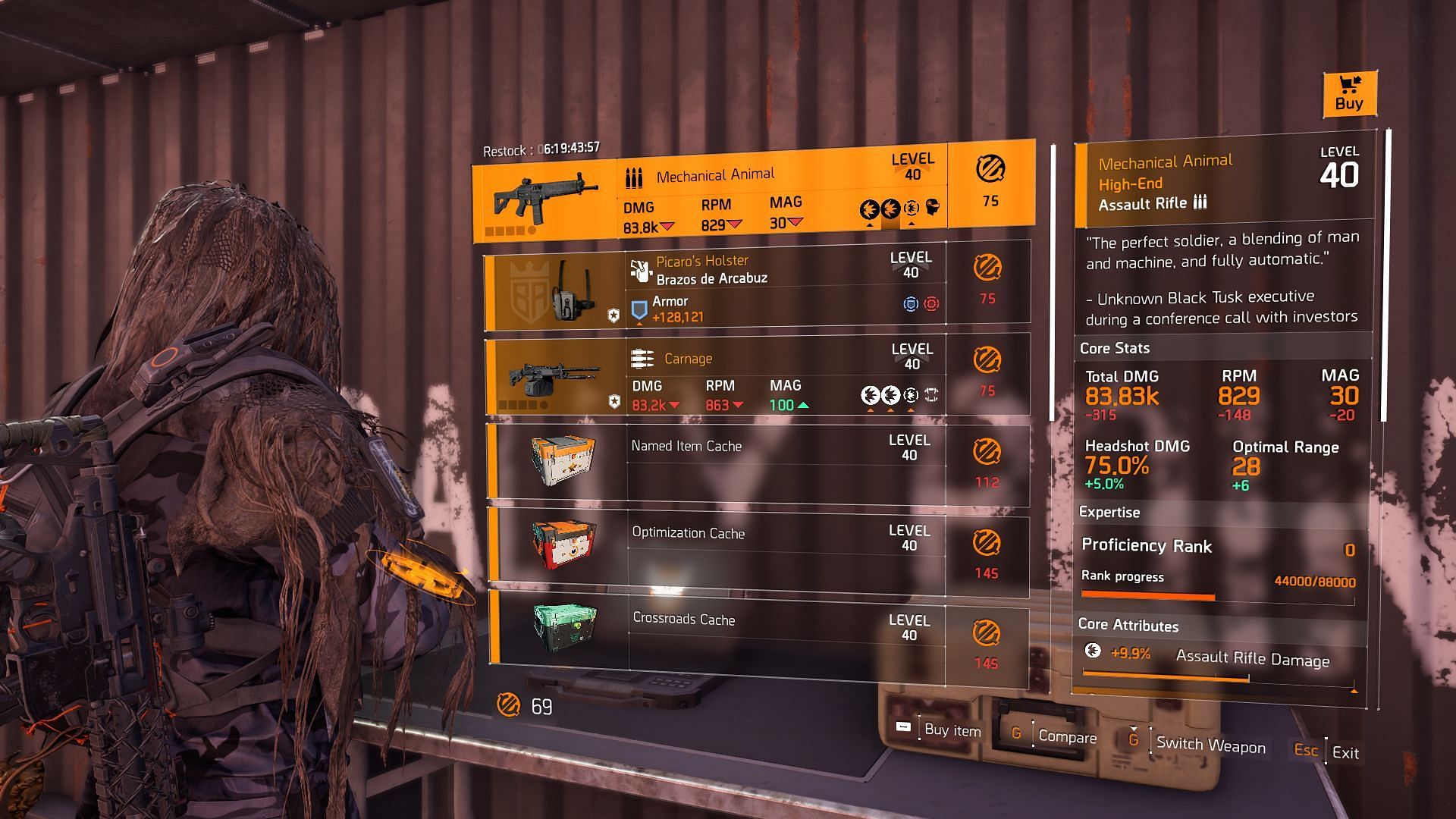 The Division 2 vendor for the Countdown game mode near the Helipad (Image via Sportskeeda Gaming || Ubisoft)