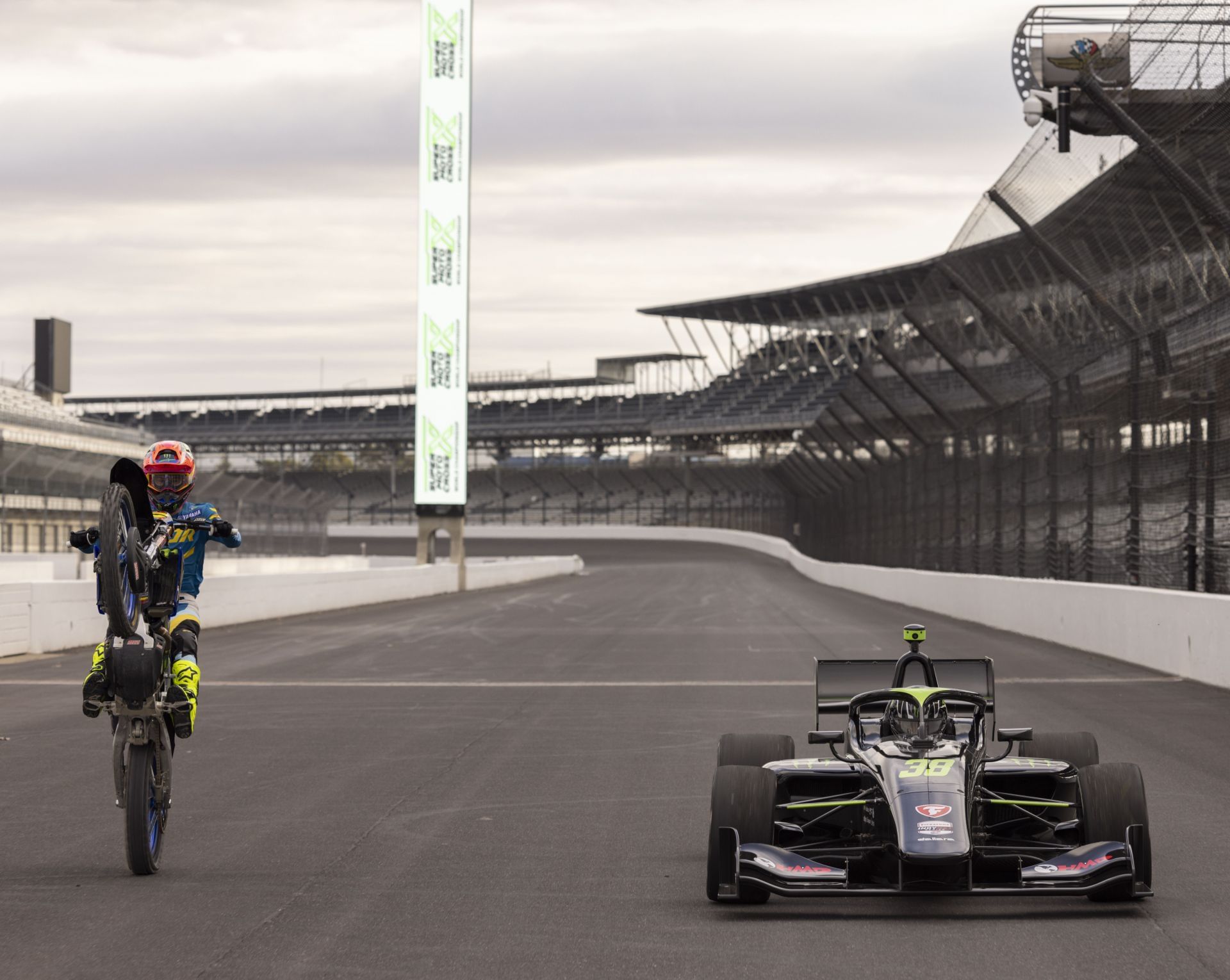 Haiden Deegan and Hailie Deegan at Indianapolis Motor Speedway. Source: Getty