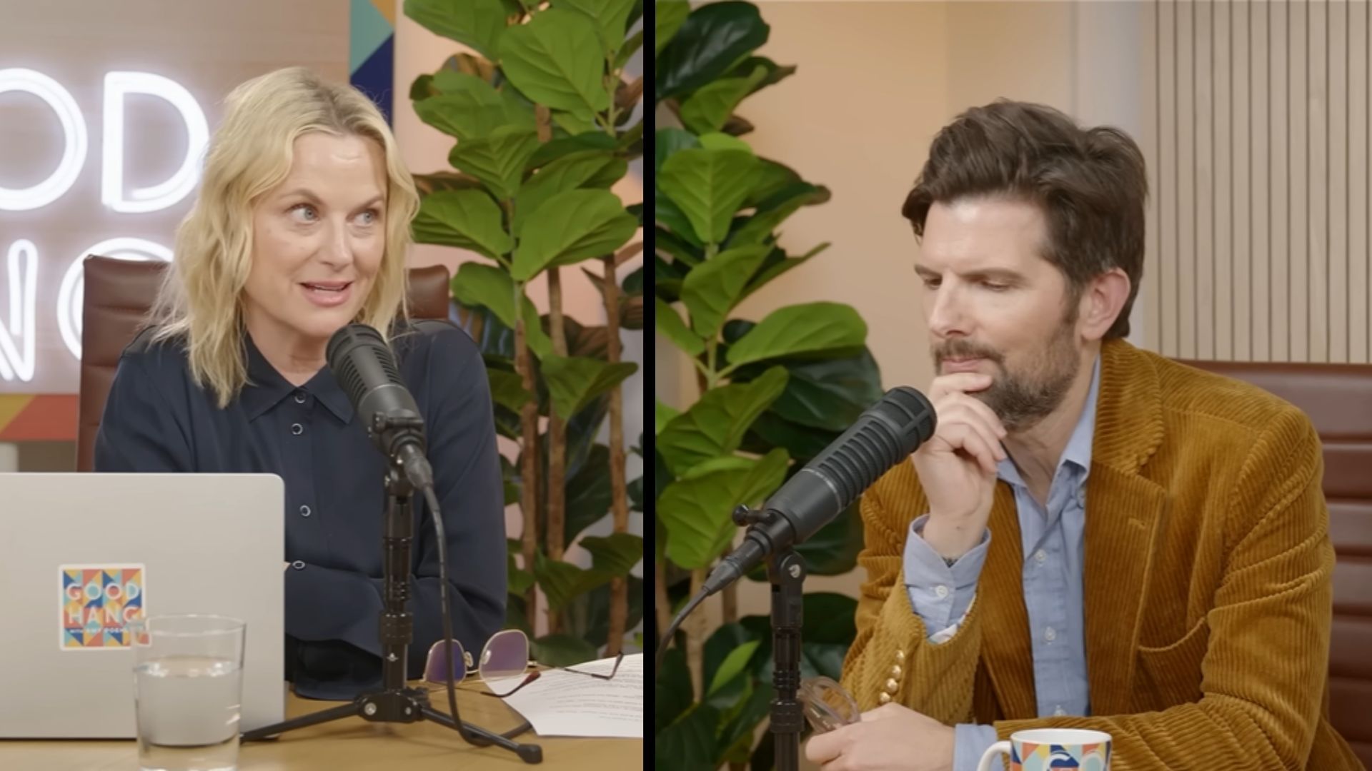 Adam Scott on Amy Poehler&#039;s podcast (Image via YouTube/ Good Hang With Amy Poehler)