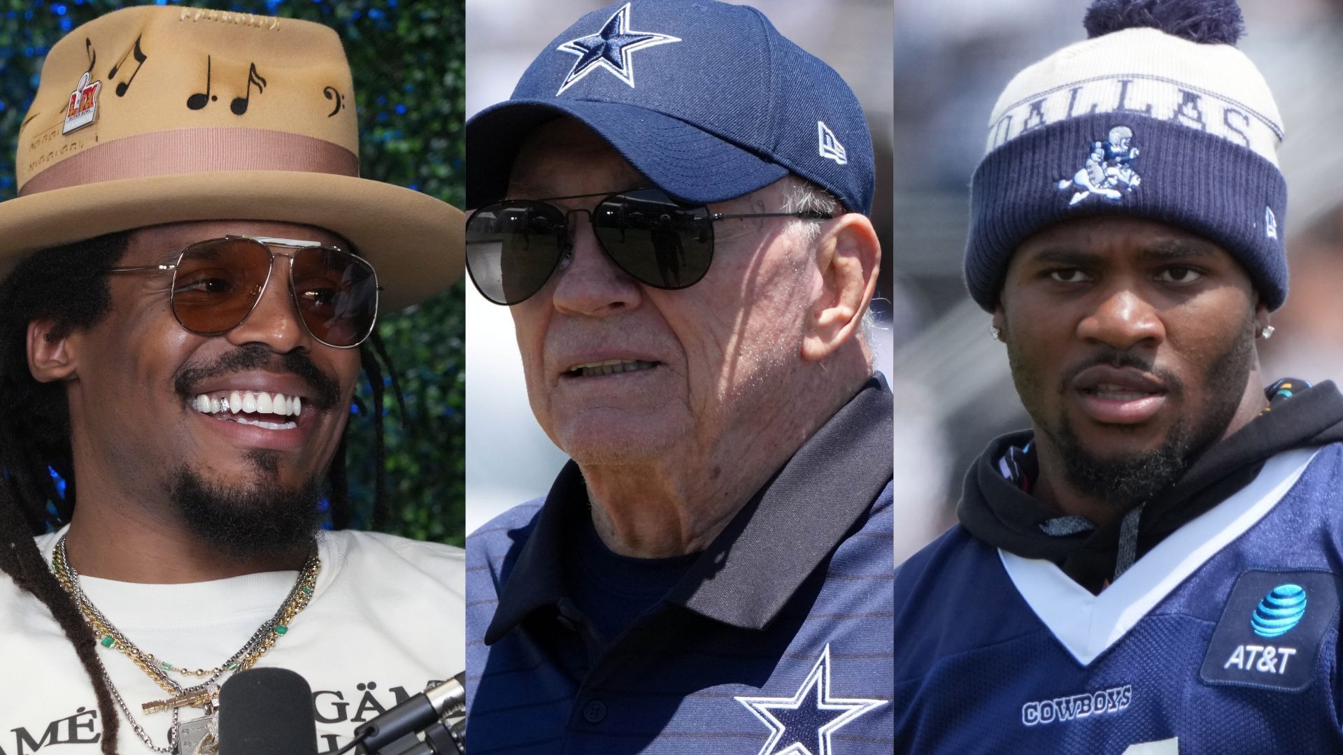 Cam Newton, Micah Parsons, Jerry Jones