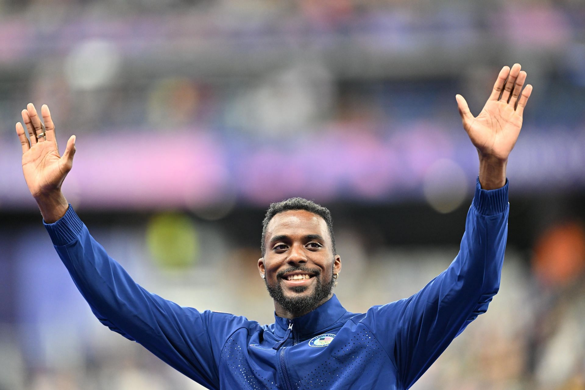Kenny Bednarek at the podium for Men&#039;s 200m finals at Paris Olympics 2024 [Image Source : Getty]