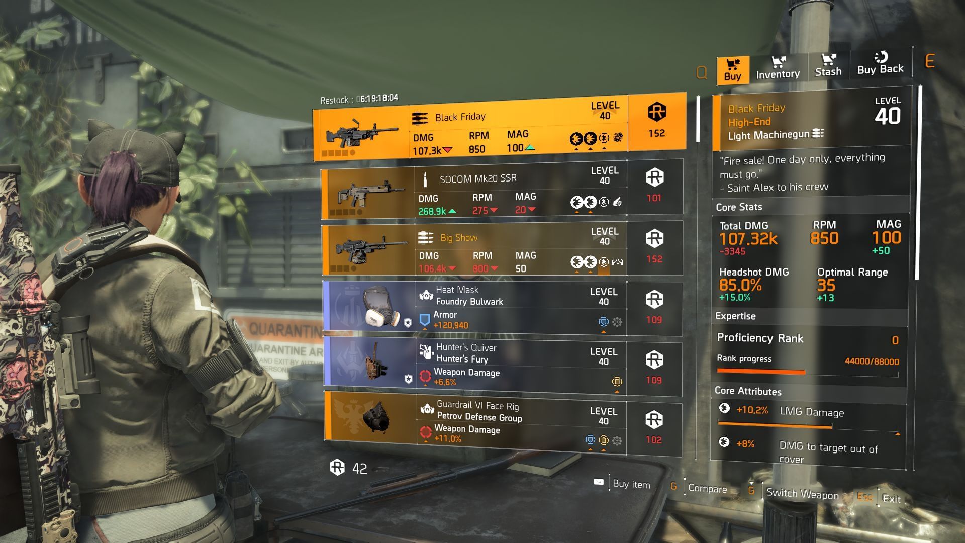 The Division 2 vendor at DZ East (Image via Sportskeeda Gaming || Ubisoft)