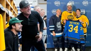Leafs' Auston Matthews links up with Jeremy Roenick, PWHL Toronto stars & others during charity game in Brampton
