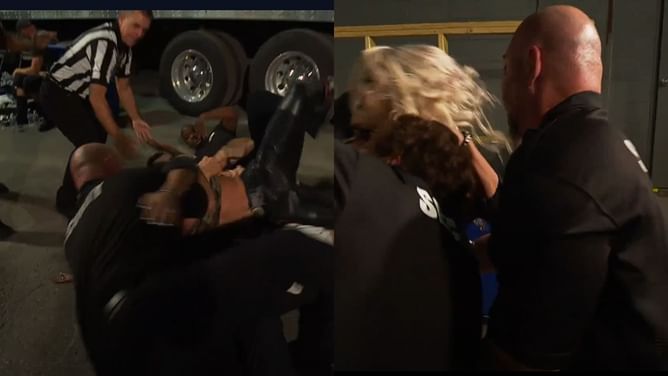 BREAKING: Shocking backstage brawl during AEW Collision; security officials involved