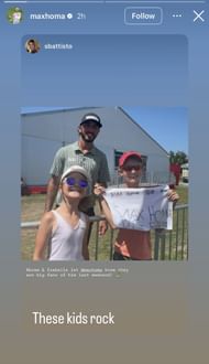 Image via Homa’s Instagram Story (Source: Instagram/@maxhoma)