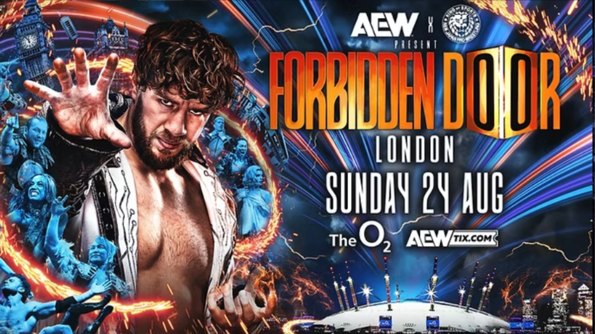 Official poster for AEW x NJPW Forbidden Door 2025, featuring Will Ospreay [Image Credits: allelitewrestling.com (company website)]