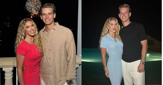 Clark Hunt's daughter Gracie Hunt serves all-red fashion goals with BF Derek Green at Chiefs vs. Bears preseason game