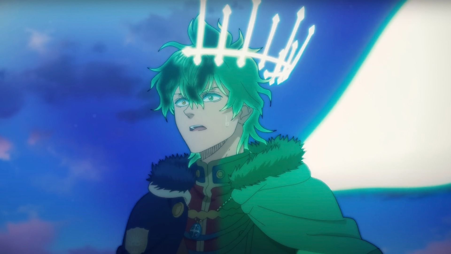 Yuno uses Asta&#039;s Black Magic to fight Lucius (Image via Pierrot)