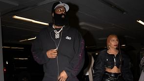 James Harden's girlfriend's touching message as Clippers star honored with giant basketball court in China