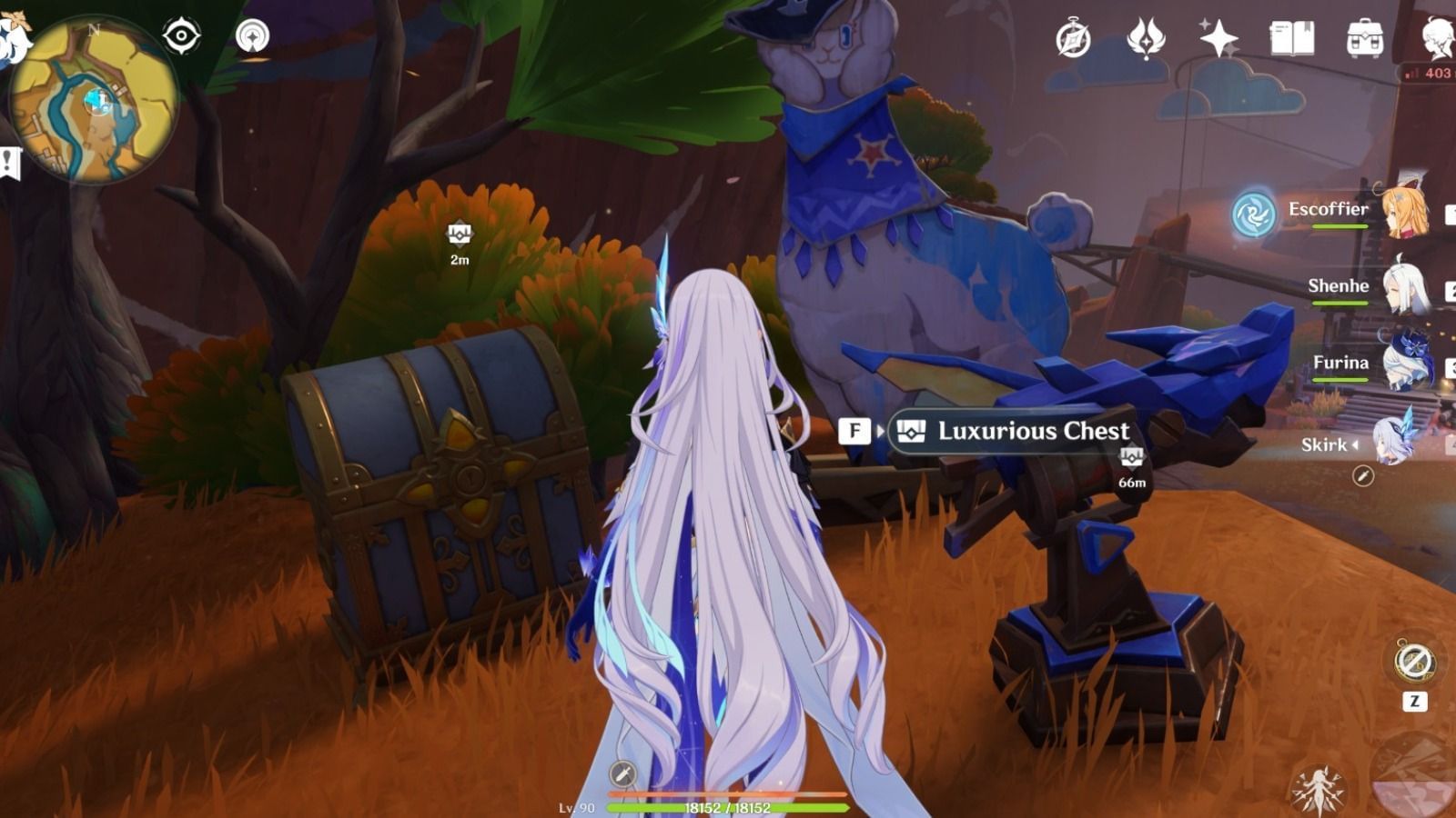 A Luxurious chest will spawn in front of you after completing this challenge (Image via HoYoverse)