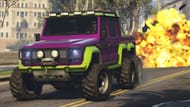 The Benefactor Dubsta 6x6 in action in GTA Online (Image via Rockstar Games)