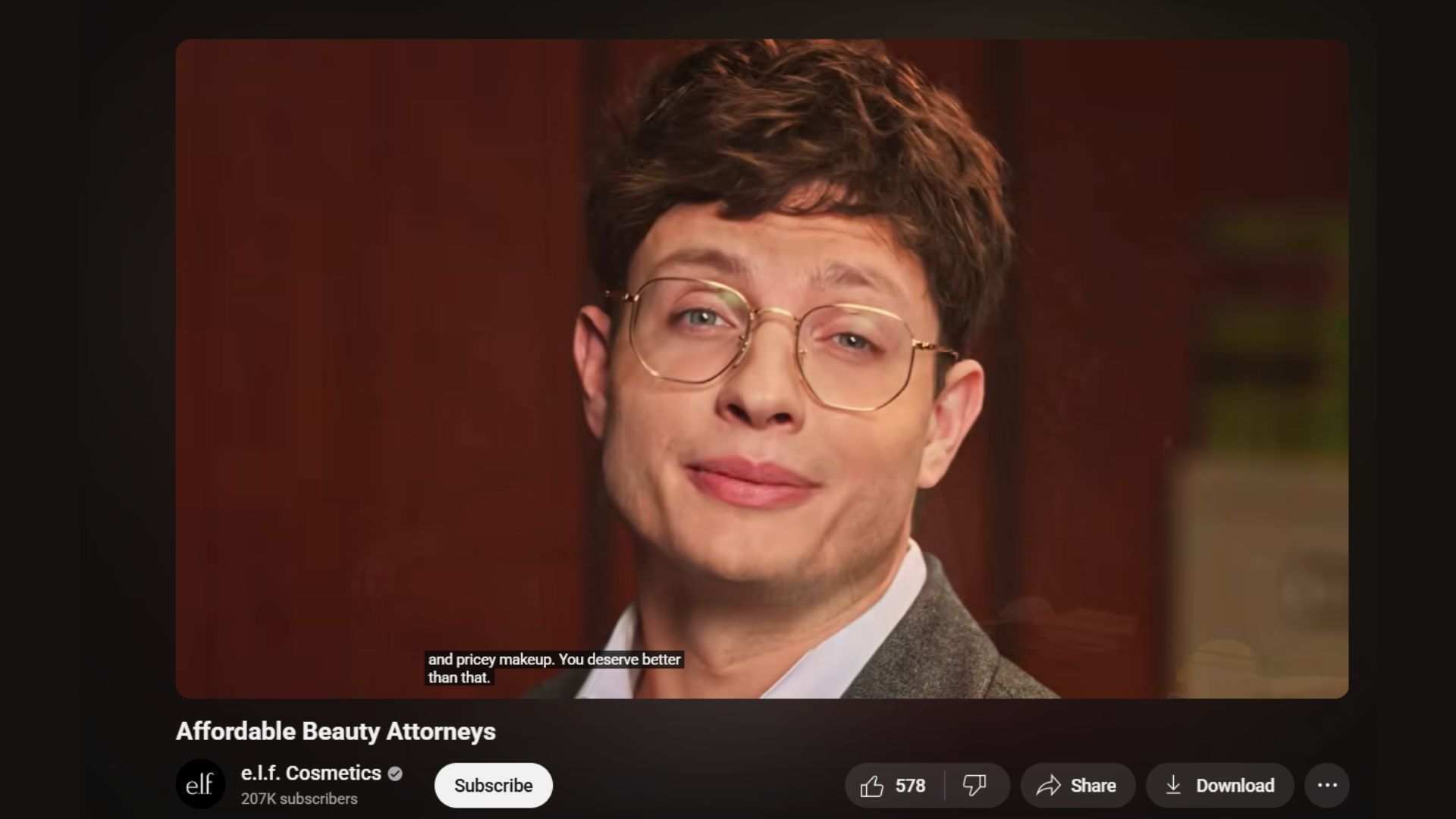 Matt Rife in the e.l.f. cosmetics ad (Image via YouTube/ .l.f. Cosmetics)