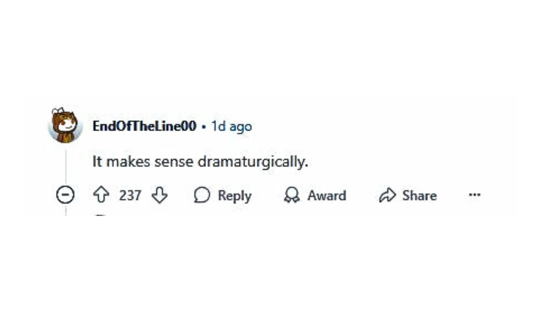A fan comment under r/movies subreddit (Image via Reddit)
