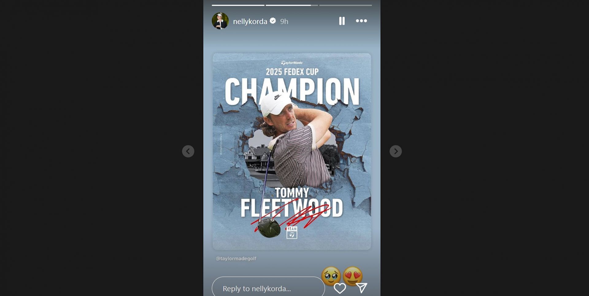 Still from Nelly Korda&#039;s Instagram story /@nellykorda